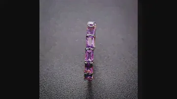Кольцо дорожка из аметистов